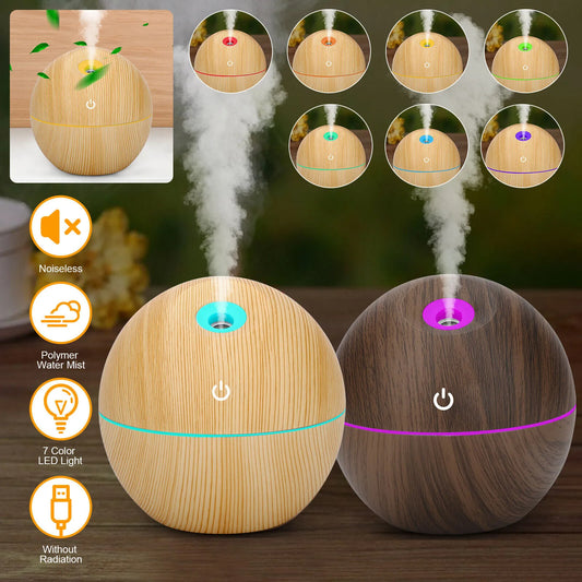 LumiWood – Humidificador Ultrasónico con Luz Ambiental